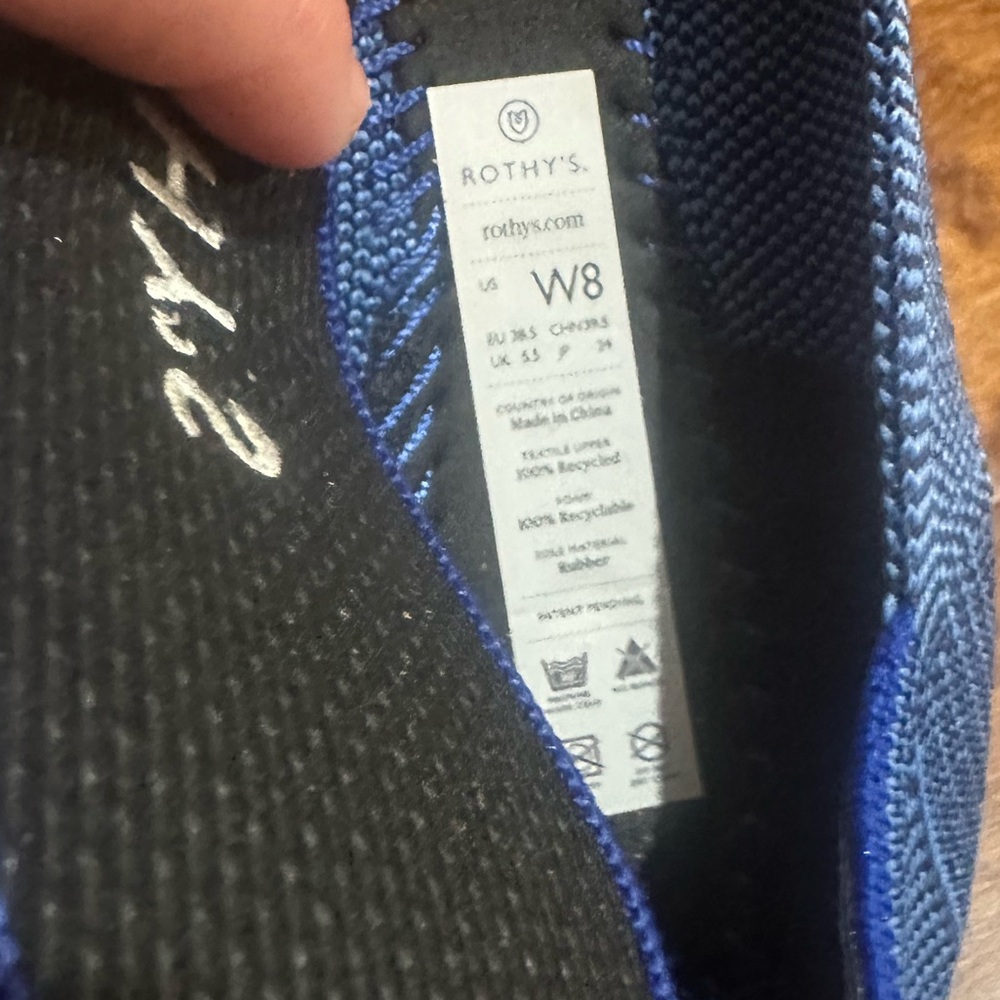 Rothy's The Point Lapis Python blue and black Fla… - image 4